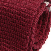 Red Tip Knit Wool Tie - Tie Doctor